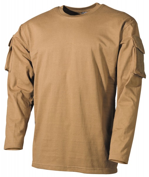 MFH US T-Shirt lagarm mit Ärmeltaschen